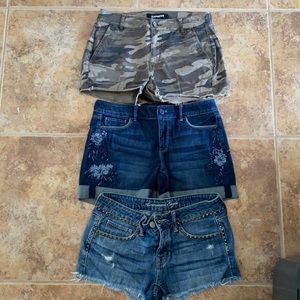 Lot of 3 size 4 Jean shorts. Like new!